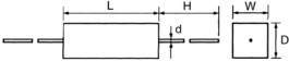 PRWC5WJW470B0E, Power resistor 47 Ω 5 W ± 5 %, Uni-Ohm