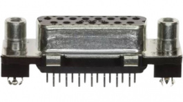 3-338314-2, 15POS.HD20 REC.ASSY D Subminiature Connector 15 Contact(s) Female Solder Terminal %234-40unc Receptacle, TE Connectivity