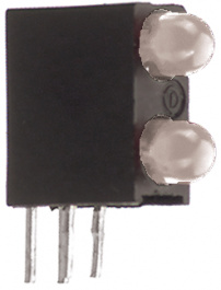 553-0112-200F, PCB LED 3 mm round Red / Green standard, Dialight