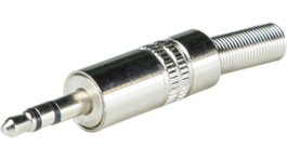 RND 205-00606, Stereo Jack Connector&nbsp;&nbsp;Silver, 3.5 mm, Male, RND Connect