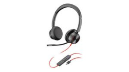 214407-01, USB-C Headset, Blackwire 8225, Stereo, On-Ear, 20kHz, USB, Black, Poly