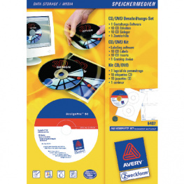 6407, CD Labelling Set, diam.117 mm, 20 pieces, White, Zweckform