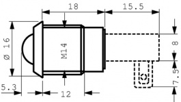 AMBD142, LED Indicator green 12...230 VAC/DC, SIGNAL-CONSTRUCT