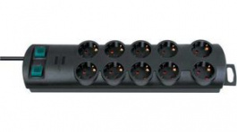 1153300120, Outlet Strip 10 Schuko Type F Black CEE 7/4, Brennenstuhl