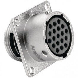 RT0014-19SNH, Square flange receptacle 19P, Amphenol