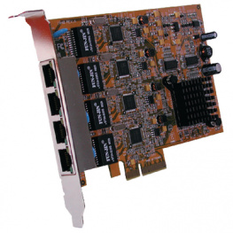 EX-6074, Сетевая карта PCI-E x4 4x 10/100/1000, Exsys