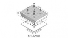 ATS-57002-C1-R0, Heat sink 101 mm 0.5 K/W black anodised, Advanced Thermal Solutions