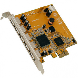 EX-11066, PCI-E x1 Card5x RS232/422/485, Exsys