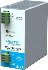 NDD120-1224, DC/DC Converter, 120W\In: 12Vdc, Out: 24Vdc/5A, NEXTYS