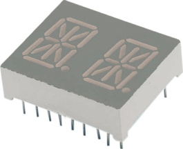 ELD526SURWA/S530-A3, 14-segment LED display red 13.6 mm THT, Everlight