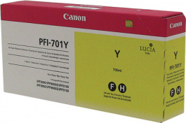 PFI-701Y, Картридж с чернилами PFI-701Y желтый, CANON
