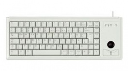 G84-4400LUBUS-0, Compact Keyboard with Built-In 500dpi Trackball, ML, US English/QWERTY, USB, Lig, Cherry