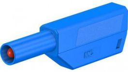 22.2656-23, Stackable Banana Plug 4mm Blue 32A 1kV Gold-Plated, Staubli (former Multi-Contact )