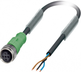 SAC-3P- 5,0-PUR/M12FS, Actuator/sensor-cable M12 Socket Open 5 m, Phoenix Contact