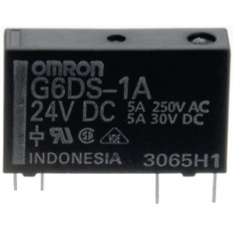 G6DS-1A-5DC, PCB power relay 5 VDC 180 mW, Omron