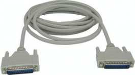 RND 765-00040, D-Sub Cable 25-Pin Male-Male 5 m Grey, RND Connect