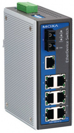 EDS-P308-M-SC, Switch 7x 10/100 (4x PoE) 1x 100FX SC/MM -, Moxa