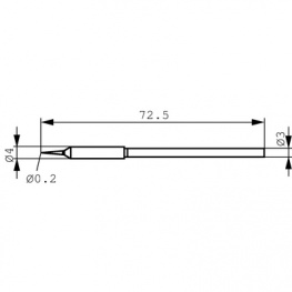 212SDLF/SB, Soldering tip Pencil point, Ersa