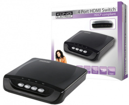 KN-HDMISW04, Переключатель HDMI, 4 порта, KONIG