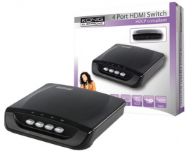 KN-HDMISW04, 4-Port HDMI Switch, KONIG