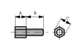 215072-2 [2 шт], Female Screwlock Kit PU=Pair (2 pieces) UNC 4-40 UNC 4-40, TE Connectivity