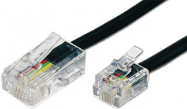 E5185015, Tele input cable RJ12 RJ45 2 m light grey, SCHNEIDER ELECTRIC