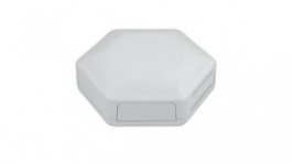 CBHEX1-51-WH, HexBox IoT Enclosure with 5 Solid and 1 Vented Panels 130x146x45mm White ABS IP3, CamdenBoss