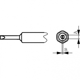 NT K, Soldering tip Chisel shaped 1.2 mm, Weller