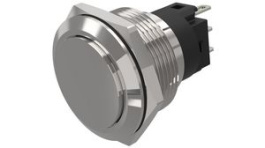 82-6161.2000, Pushbutton Switch, 1CO, Maintained Function, Silver, EAO