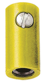 2,6MM GELB ZWERG-KUPPLUNG, Cable socket, yellow, Donau