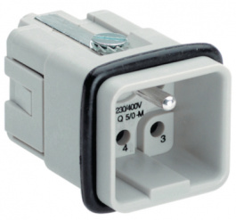 09120052633, Разъем: HAN; "папа"; Quick Lock; PIN:6; 5+PE; размер 3А; 16А; 400В, Harting