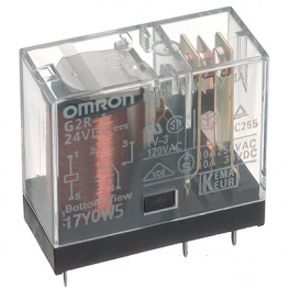 G2R-1 24VDC, Реле мощности на печатную плату 24 VDC 530 mW, Omron