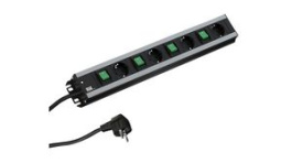 300.049, Outlet Strip TRADESMAN'S 4x DE Type F (CEE 7/3) Socket - CEE 7/7 Plug Black 2m, Bachmann