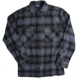 964074099-L, Flannel Shirt, Carpenter ACE Size L black/grey, Bjornklader