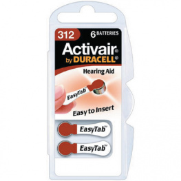 6/DA10 EASY TAB [6 шт], Hearing-aid battery 1.4 V 90 mAh PU=6 ST, Duracell