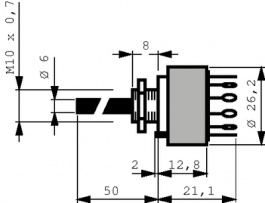 CK1028, Rotary Switch Non-Shorting, Lorlin