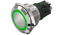 82-6552.1133, Illuminated Pushbutton 1CO, IP65/IP67, LED, Green, Momentary Function, EAO