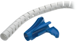 HWPP-16MM-SR-BK-Q1 [25 м], Spiral cable wrap HWPP 16 mm Polypropylene Silver 25 m - 161, HellermannTyton