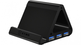 IB-AC6402, USB 3.0 Hub and Stand for Tablets and Mobile Phones black, ICY BOX