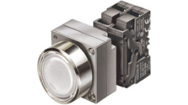 3SB3647-0AA71, Pushbutton Flat with LED, Complete, Clear, Siemens