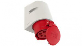 115-6V, CEE Socket 5P 4mm² 16A IP44 400V Red/White, PC Electric