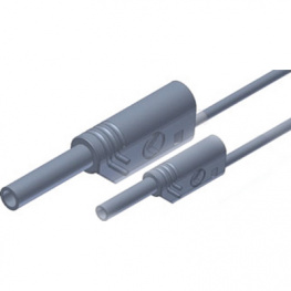 MAL S WS 2-4 100/1 GREY, Safety test lead diam. 2 mm diam. 4 mm grey 100 cm CAT II, SKS Kontakttechnik