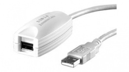 12.99.1100, USB 2.0 Extender Cable USB A Plug - USB A Socket 5m White, Value