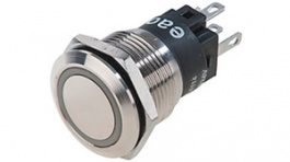 82-4151.1114, Pushbutton illuminated Stainless Steel 16 mm 250 VAC 3 A 1 C, EAO