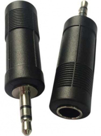 RND 205-00615, Stereo Audio Adapter 3.5 mm Plug - 6.3 mm Socket, RND Connect