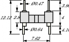 150-10-308-00-001101, Plug adapter, DIL 8 Gold-plated, Preci-Dip