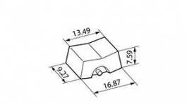 AT4148F, Wide Rocker 9.27 mm 16.87 mm 7.59 mm, NKK Switches (NIKKAI, Nihon)