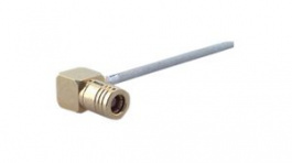16 SMB-50-2-23/111 NE, RF Connector, SMB, Brass, Plug, Right Angle, 50Ohm, Soldering Terminal, Huber+Suhner