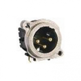 AC3MBH-AU-B, XLR 3Pnickel-plated, Amphenol