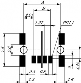 284698, Pin header Male 6, Erni / TE
